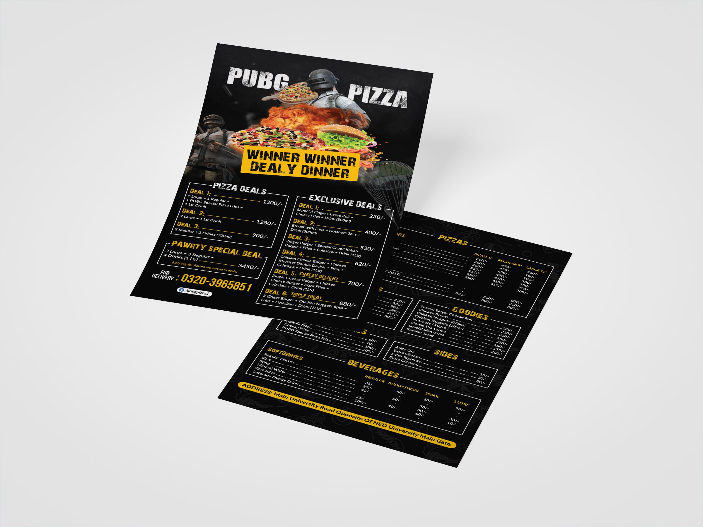 Modern double vertical flyer design sample in Jeddah