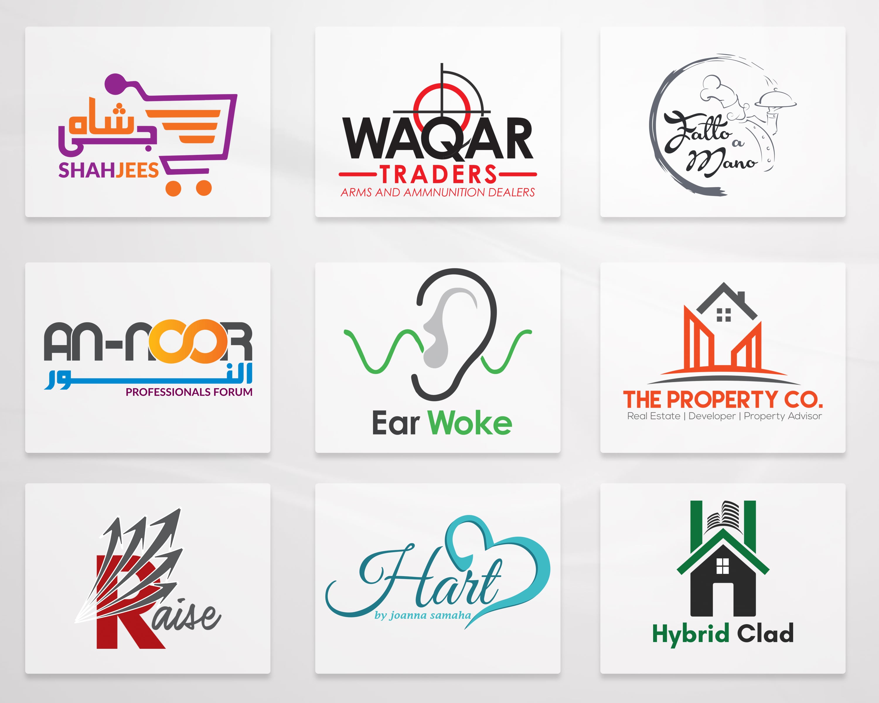 Creative logo design ideas Jeddah brand identity sample 2026
